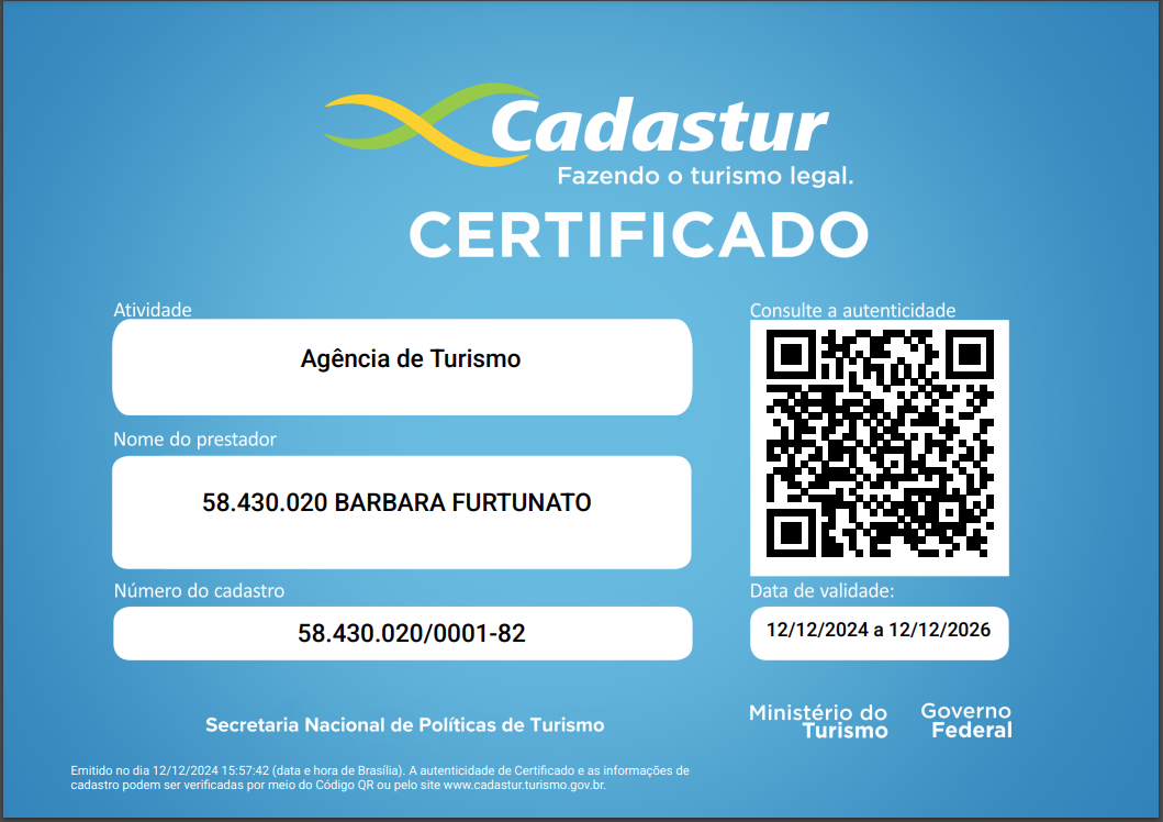 JB Travel Agência de Viagens- Cadastrur